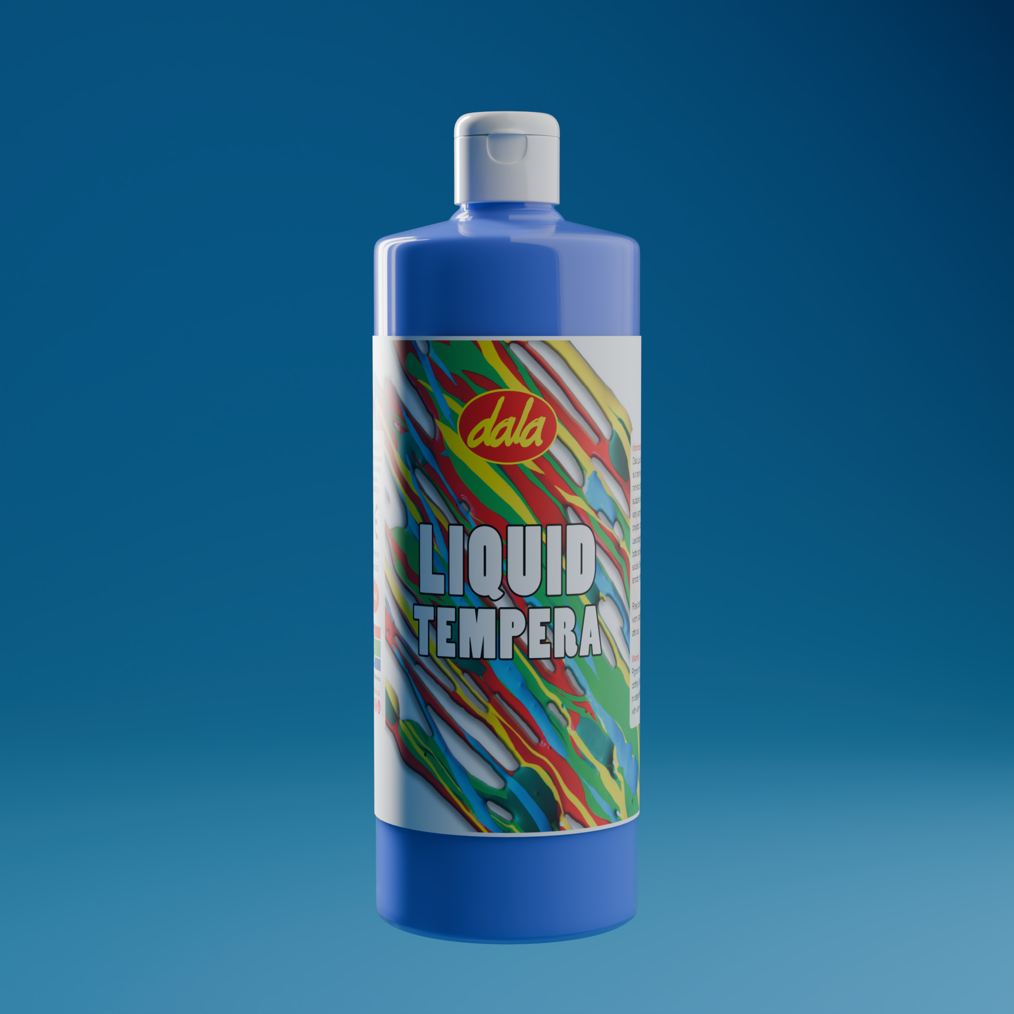 Custom acrylic paint bottle with private-label packaging
